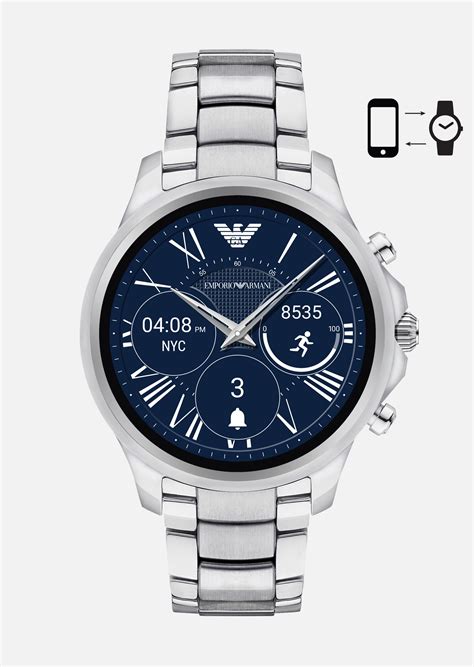 emporio armani connected touchscreen smartwatch|emporio armani smart watch men.